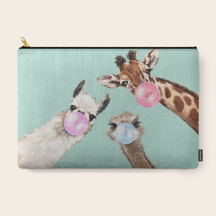 Bubble Gum Gang in Green Carry All Pouch Gallery Image 3