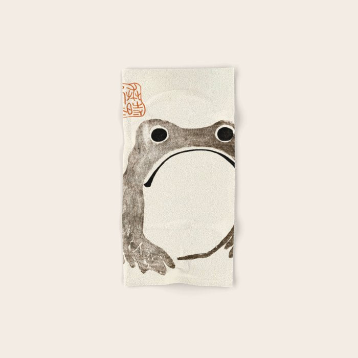 Unimpressed Frog Meika Gafu by Matsumoto Hoji 1814 - Frog Hand & Bath Towel Gallery Image 1