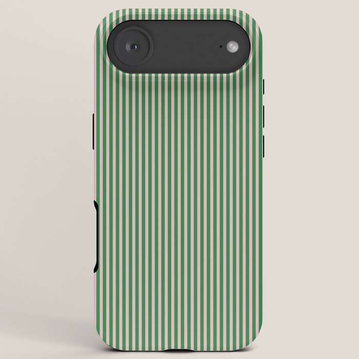 Narrow Stripes Green and Pink Vertical Pattern iPhone Case Gallery Image 6