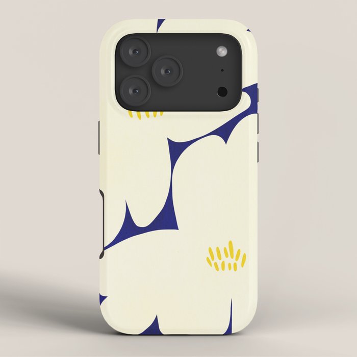 Abstract botanical 52-blue iPhone Case Gallery Image 3