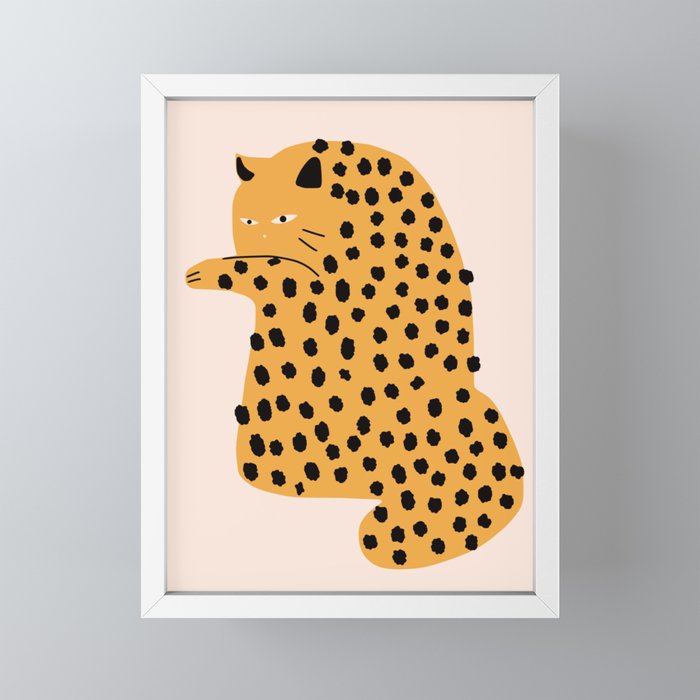 Self grooming cat Mini Art Print Gallery Image 4