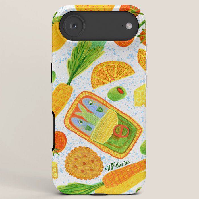 Kitchen Snacks & Apps in Orange & White iPhone Case Gallery Image 6