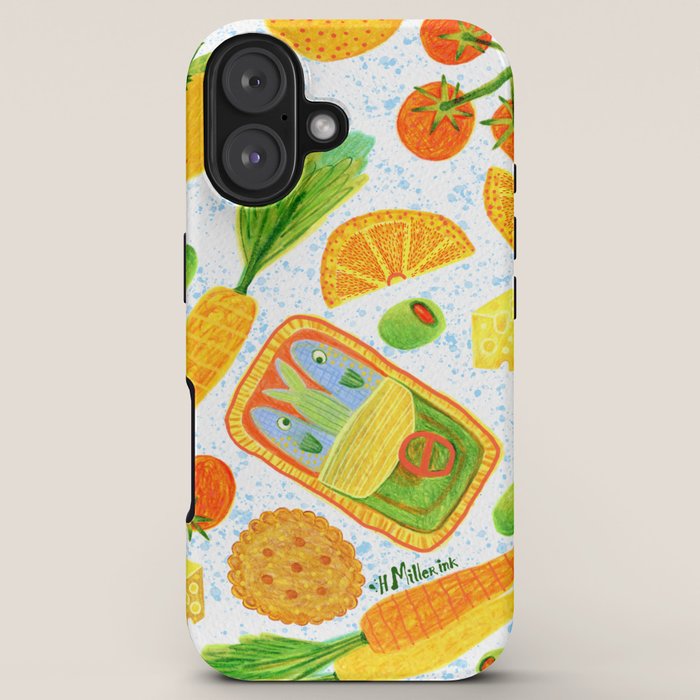 Kitchen Snacks & Apps in Orange & White iPhone Case Gallery Image 5