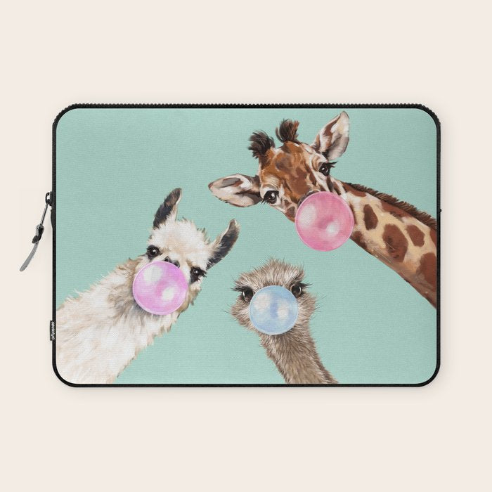 Bubble Gum Gang in Green Laptop Sleeve Gallery Image 1