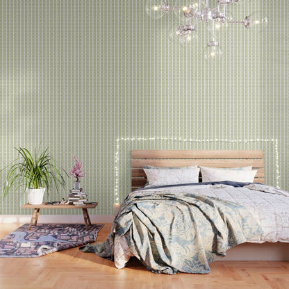 Scandinavian Mid Century Pattern Green Wallpaper Gallery Image 3