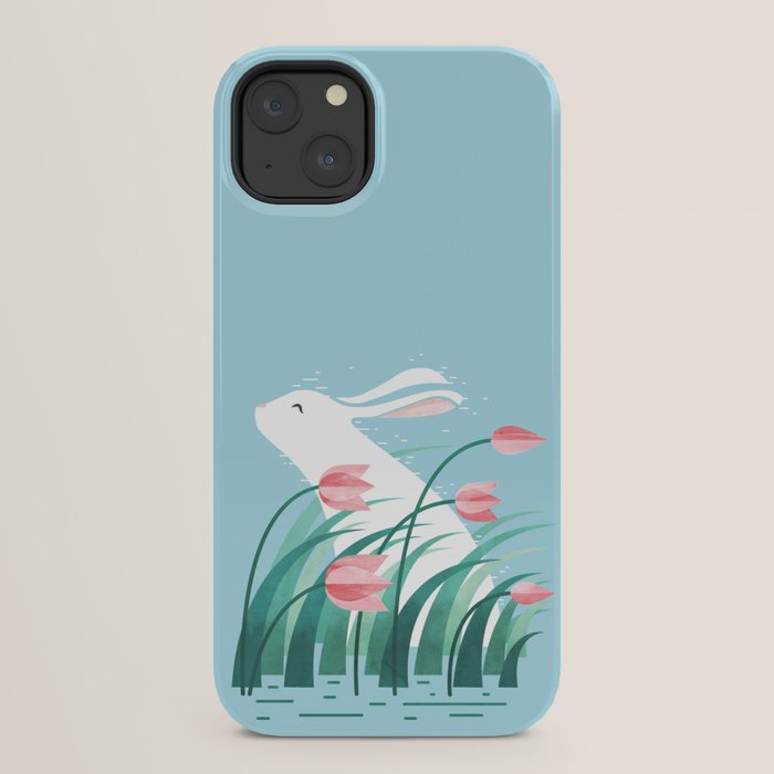 Rabbit Resting, Sky Blue Version iPhone Case Gallery Image 30