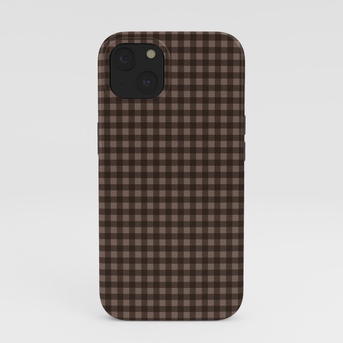 Gingham Plaid Pattern - Earthy Brown iPhone Case Gallery Image 37
