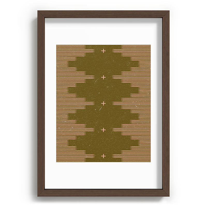 Southwestern Minimalist Retro Green & Pink Framed Art Print Gallery Image 89