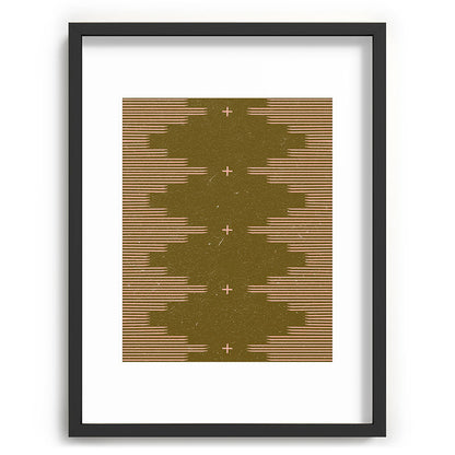 Southwestern Minimalist Retro Green & Pink Framed Art Print Gallery Image 84