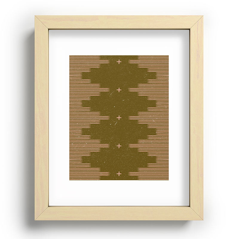 Southwestern Minimalist Retro Green & Pink Framed Art Print Gallery Image 95