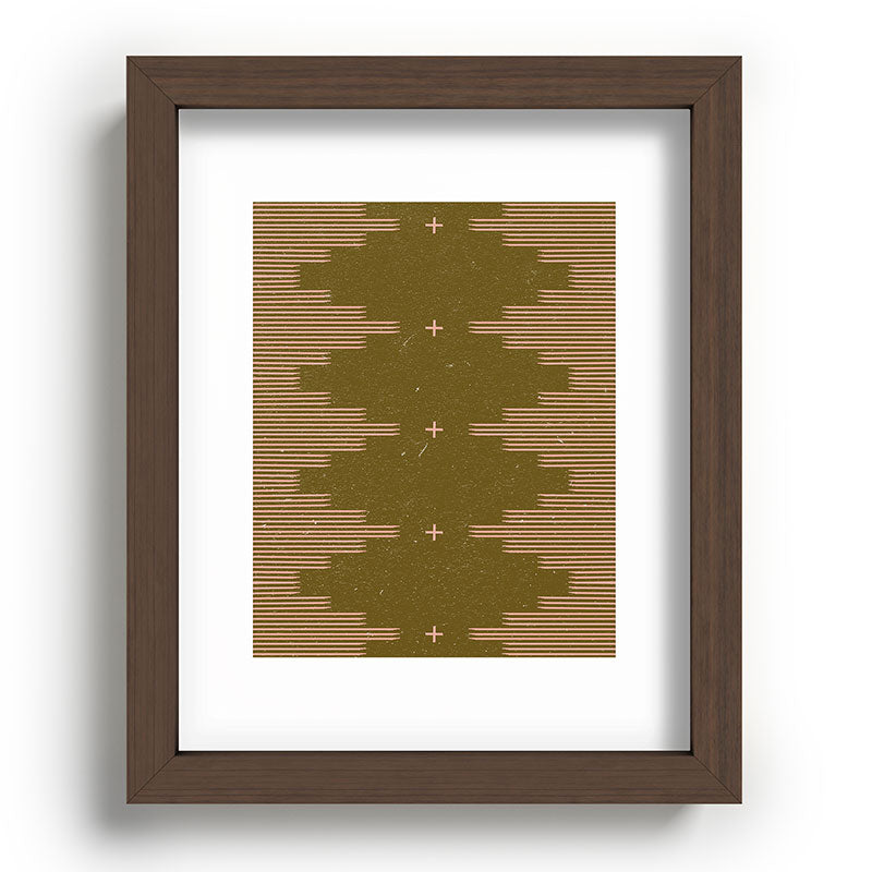 Southwestern Minimalist Retro Green & Pink Framed Art Print Gallery Image 88