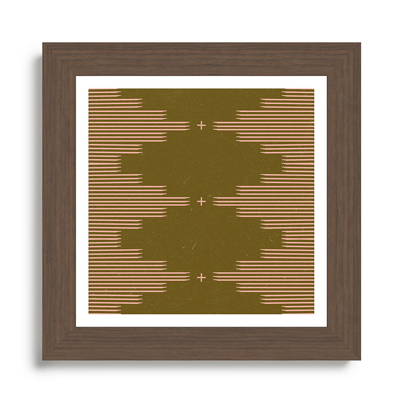 Southwestern Minimalist Retro Green & Pink Framed Art Print Gallery Image 57