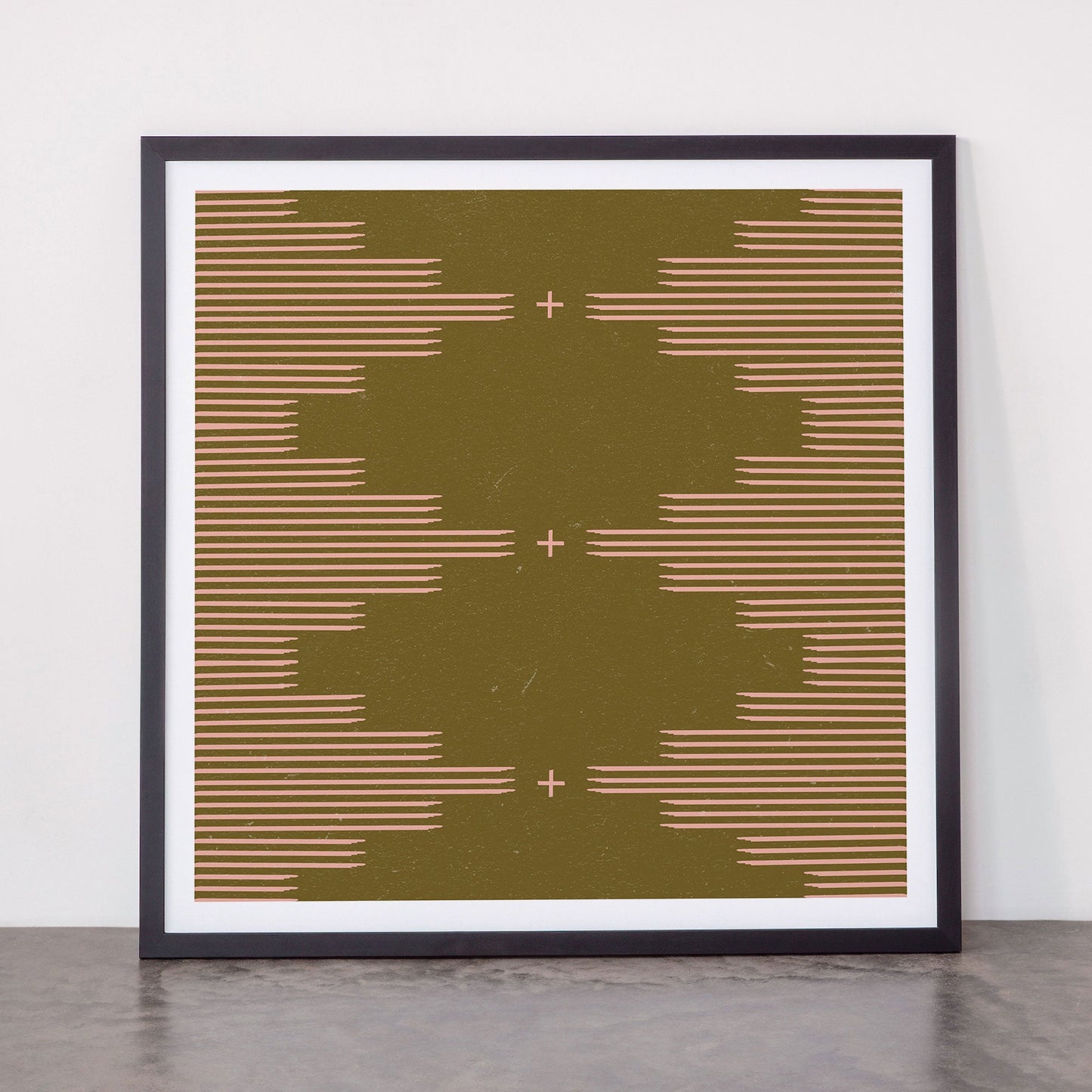 Southwestern Minimalist Retro Green & Pink Framed Art Print Gallery Image 55