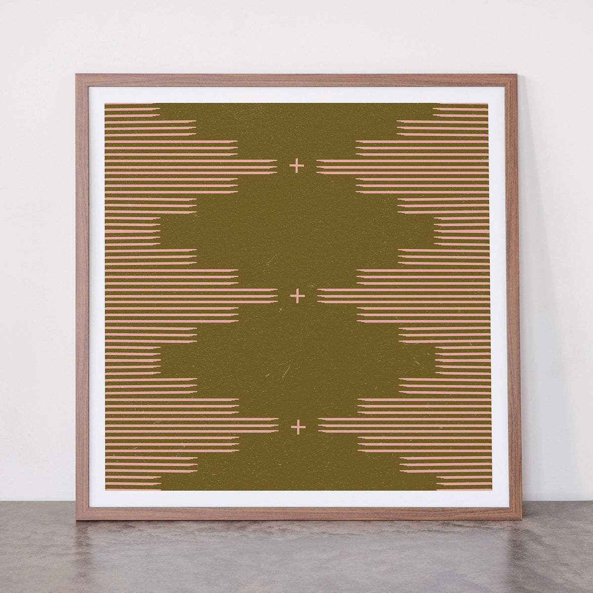 Southwestern Minimalist Retro Green & Pink Framed Art Print Gallery Image 66