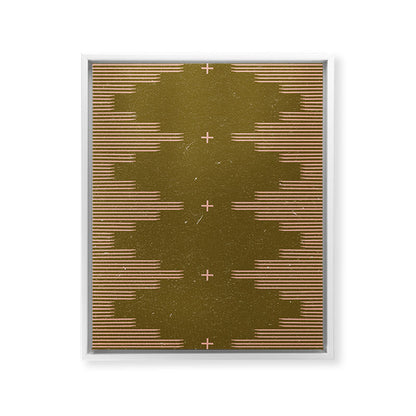 Southwestern Minimalist Retro Green & Pink Framed Canvas Print Gallery Image 31