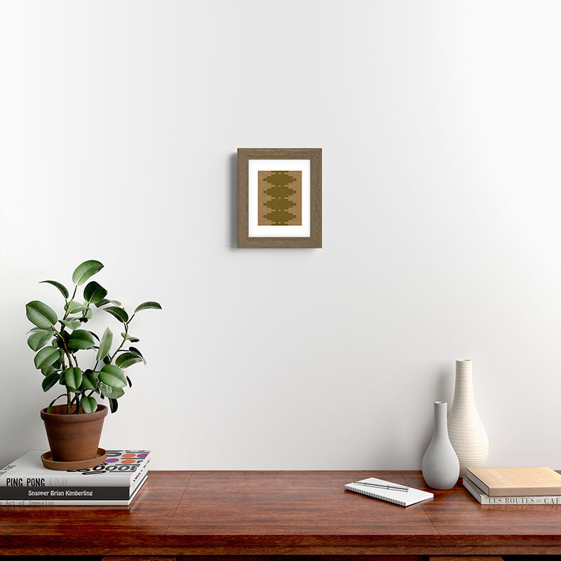 Southwestern Minimalist Retro Green & Pink Framed Art Print Gallery Image 49