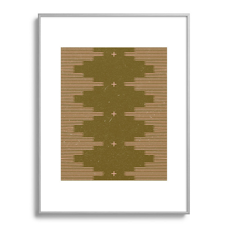 Southwestern Minimalist Retro Green & Pink Framed Art Print Gallery Image 134