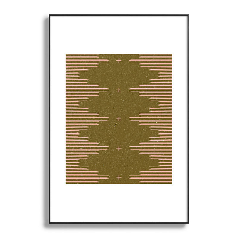 Southwestern Minimalist Retro Green & Pink Framed Art Print Gallery Image 117