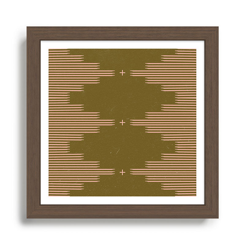 Southwestern Minimalist Retro Green & Pink Framed Art Print Gallery Image 13