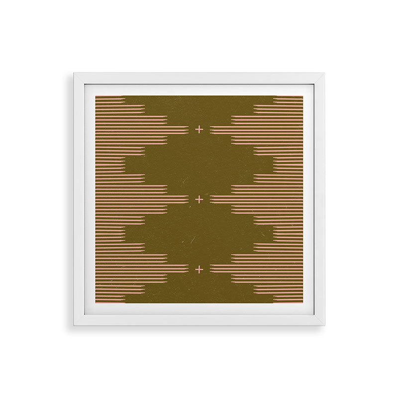 Southwestern Minimalist Retro Green & Pink Framed Art Print Gallery Image 38