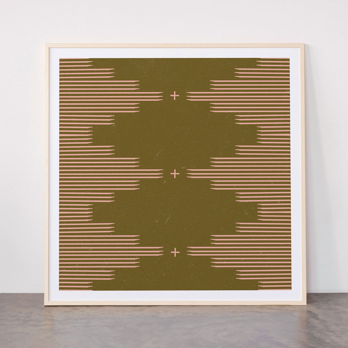 Southwestern Minimalist Retro Green & Pink Framed Art Print Gallery Image 33