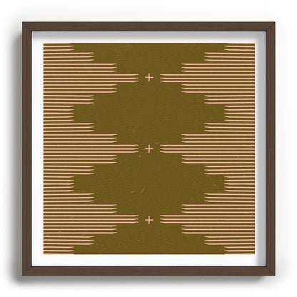 Southwestern Minimalist Retro Green & Pink Framed Art Print Gallery Image 101
