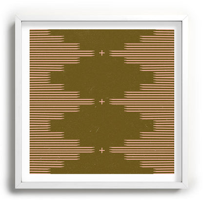 Southwestern Minimalist Retro Green & Pink Framed Art Print Gallery Image 118