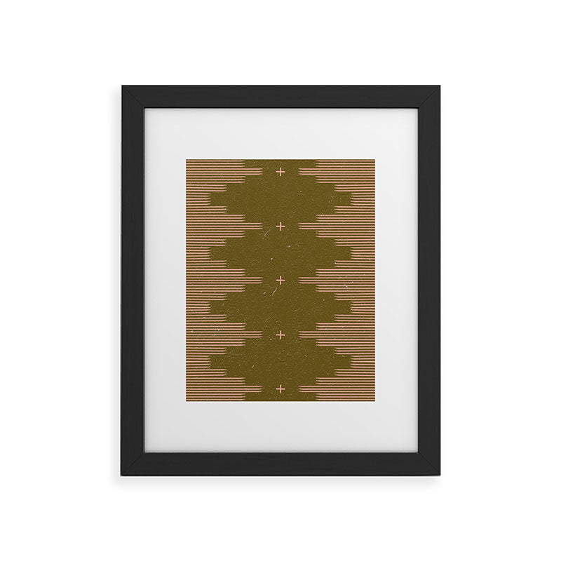 Southwestern Minimalist Retro Green & Pink Framed Art Print Gallery Image 40
