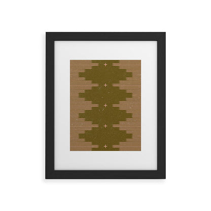 Southwestern Minimalist Retro Green & Pink Framed Art Print Gallery Image 40