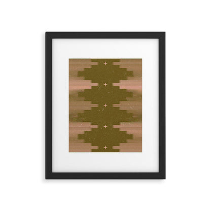 Southwestern Minimalist Retro Green & Pink Framed Art Print Gallery Image 6