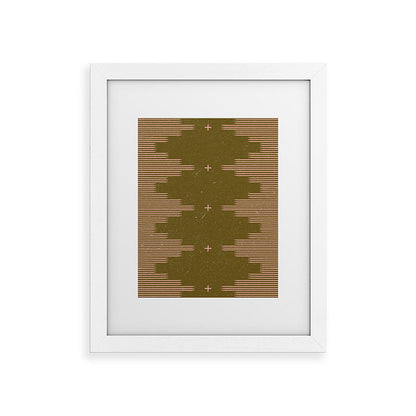 Southwestern Minimalist Retro Green & Pink Framed Art Print Gallery Image 74