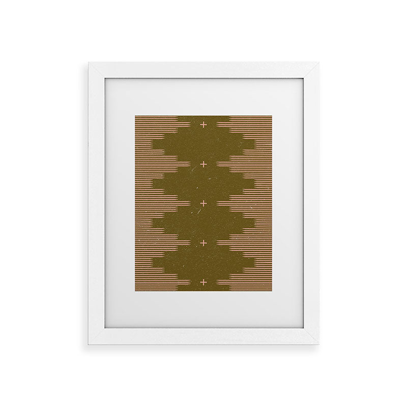 Southwestern Minimalist Retro Green & Pink Framed Art Print Gallery Image 75