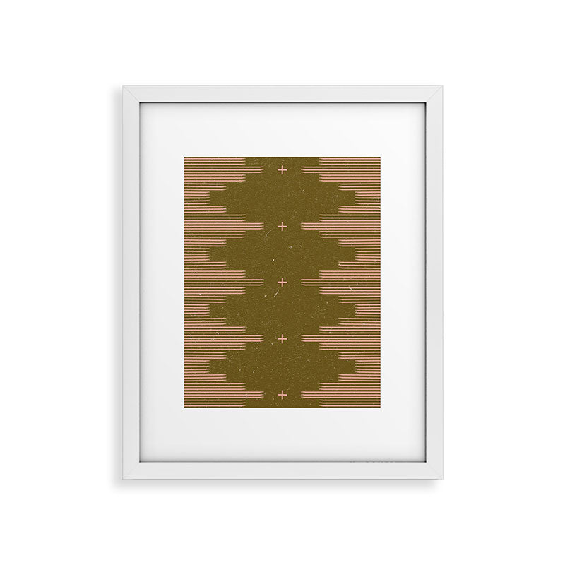 Southwestern Minimalist Retro Green & Pink Framed Art Print Gallery Image 31