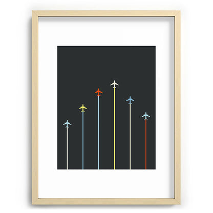 Retro Airplanes 06 Framed Art Print Gallery Image 99