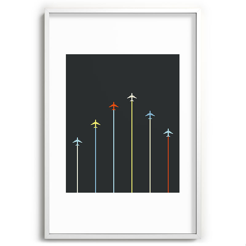 Retro Airplanes 06 Framed Art Print Gallery Image 110