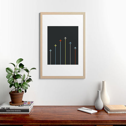 Retro Airplanes 06 Framed Art Print Gallery Image 65