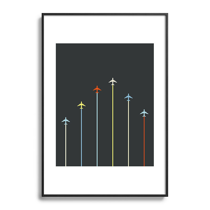 Retro Airplanes 06 Framed Art Print Gallery Image 113