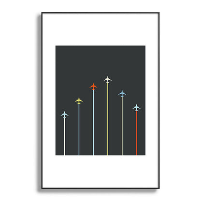 Retro Airplanes 06 Framed Art Print Gallery Image 117