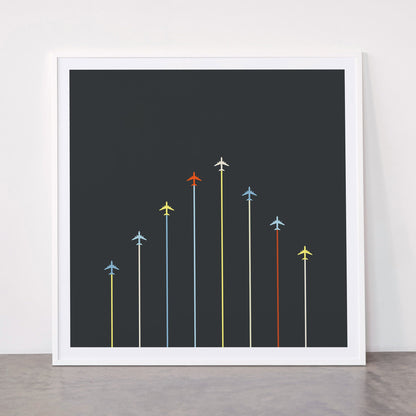 Retro Airplanes 06 Framed Art Print Gallery Image 43