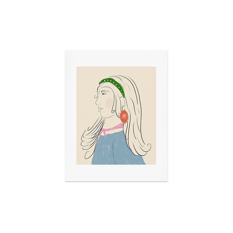 Girl with the Red Earring Art Print Gallery Image 2