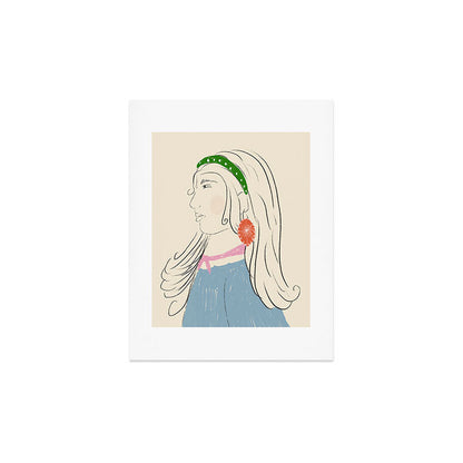 Girl with the Red Earring Art Print Gallery Image 3