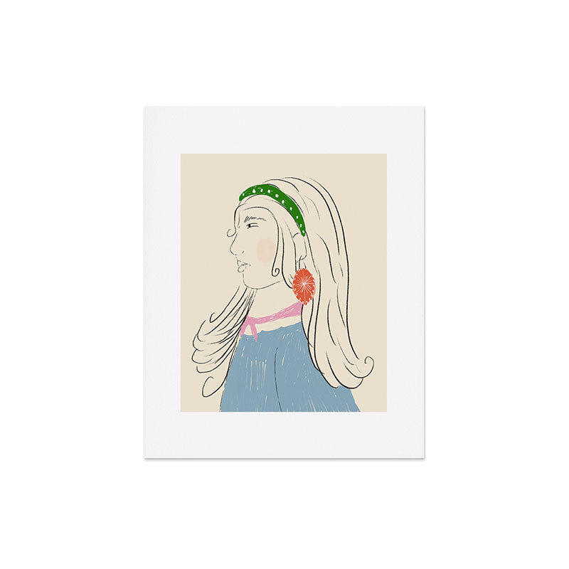 Girl with the Red Earring Art Print Gallery Image 4