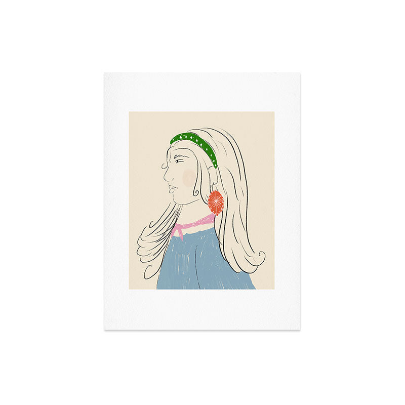 Girl with the Red Earring Art Print Gallery Image 6