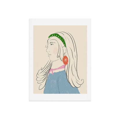 Girl with the Red Earring Art Print Gallery Image 7