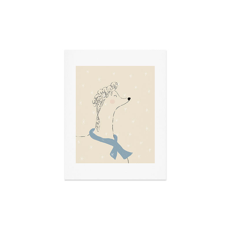 Winter Poodle Art Print Gallery Image 2