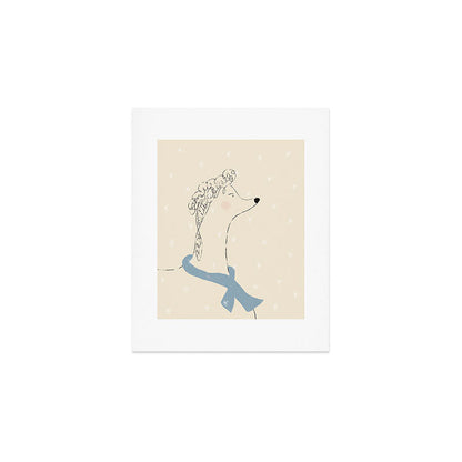 Winter Poodle Art Print Gallery Image 1