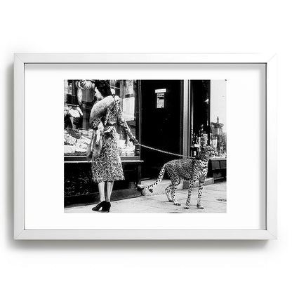 Woman Walking Pet Cheetah in London, 1939 Framed Art Print Gallery Image 77