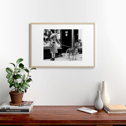 Woman Walking Pet Cheetah in London, 1939 Framed Art Print Gallery Image 20