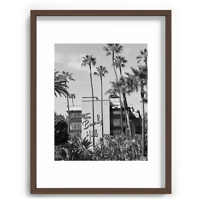 Beverly Hills Hotel, California black and white photograph / black and white photography Framed Art Print Gallery Image 92