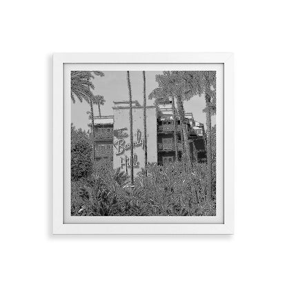 Beverly Hills Hotel, California black and white photograph / black and white photography Framed Art Print Gallery Image 82